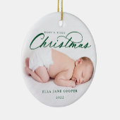 ベビーの初めてのクリスマスツリーオーナメント セラミックオーナメント (右)