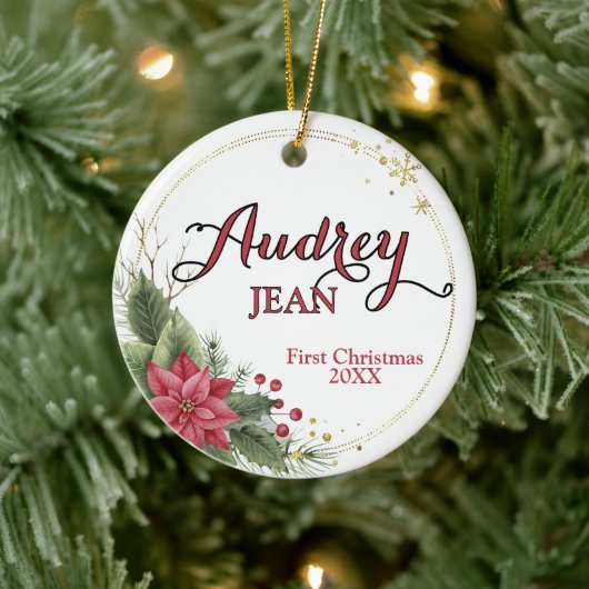 ベビーの初めてのクリスマスツリーオーナメント セラミックオーナメント (ツリー)