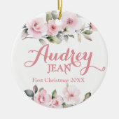 ベビーの初めてのクリスマスツリーオーナメント セラミックオーナメント (正面)