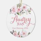 ベビーの初めてのクリスマスツリーオーナメント セラミックオーナメント (左)