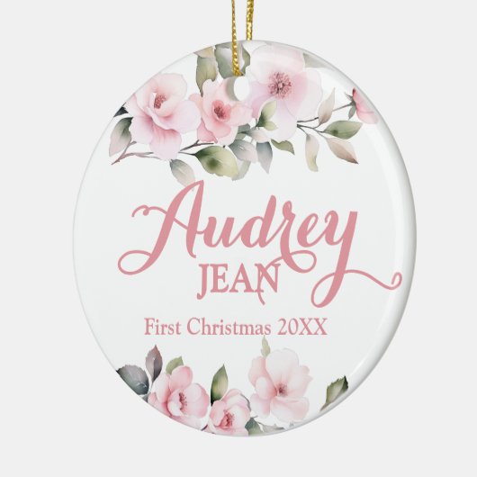 ベビーの初めてのクリスマスツリーオーナメント セラミックオーナメント (左)