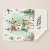 ベビーの初めてのクリスマストナディアグリーン シェルパブランケット (正面(横))