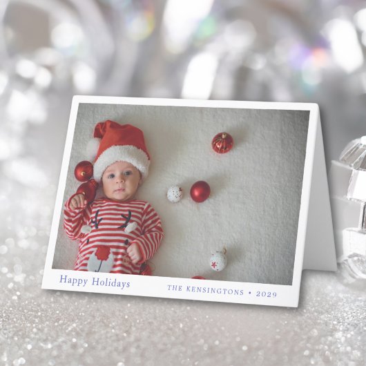 ベビーの初めてのクリスマスパーソナライズされたファミリーカード シーズンカード