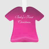 ベビーの初めてのクリスマスピンクアメジスト，ルビーセラミック オーナメント (裏面)