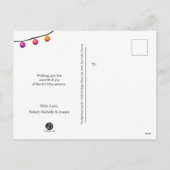 ベビーの初めてのクリスマスフォトウォーターカラーオーナメント シーズンポストカード (裏面)