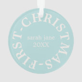 ベビーの初めてのクリスマスフォトオーナメント オーナメント (裏面)