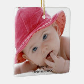 ベビーの初めてのクリスマスフォトオーナメント セラミックオーナメント (右)