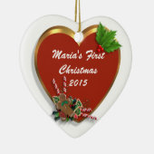 ベビーの初めてのクリスマスフォトオーナメント セラミックオーナメント (右)