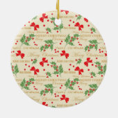 ベビーの初めてのクリスマスフォトオーナメント セラミックオーナメント (裏面)