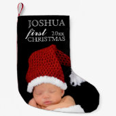 ベビーの初めてのクリスマスフォトストッキング スモールクリスマスストッキング (正面)