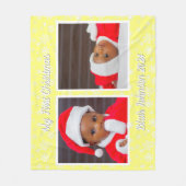 ベビーの初めてのクリスマスフォトスノーフレークフリースブラ フリースブランケット (正面)