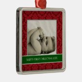 ベビーの初めてのクリスマスフォトホリデーオーナメント メタルオーナメント (右)