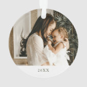 ベビーの初めてのクリスマスプレゼント新米ママ オーナメント (裏面)