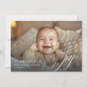 ベビーの初めてのクリスマスベビー発表休日 シーズンカード (正面)