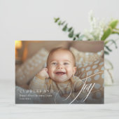 ベビーの初めてのクリスマスベビー発表休日 シーズンカード (スタンド正面)