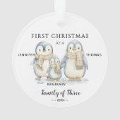 ベビーの初めてのクリスマスペンギン三科 オーナメント (裏面)