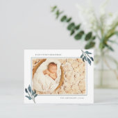 ベビーの初めてのクリスマスホリデーフォトカード シーズンカード (スタンド正面)