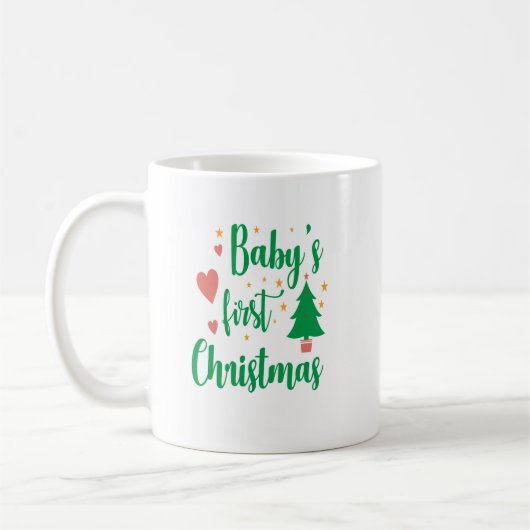 ベビーの初めてのクリスマスマグ コーヒーマグカップ (左)