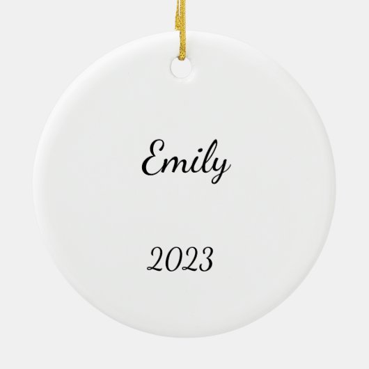 ベビーの初めてのクリスマスマーメイドマムガールカスタム セラミックオーナメント (裏面)