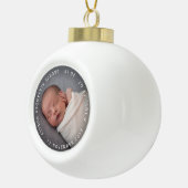 ベビーの初めてのクリスマスミニマリストのサークル写真 セラミックボールオーナメント (右)