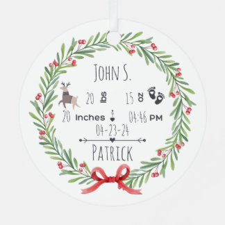 ベビーの初めてのクリスマスメタルオーナメント2024 メタルオーナメント