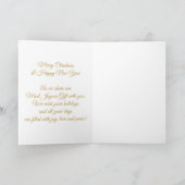 ベビーの初めてのクリスマスメリーとBrightベビーの写真 カード (内部)