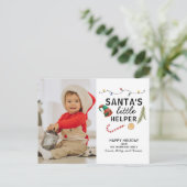 ベビーの初めてのクリスマスモダンかわいいポストカード シーズンポストカード (スタンド正面)