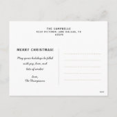 ベビーの初めてのクリスマスモダンかわいいポストカード シーズンポストカード (裏面)