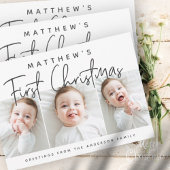 ベビーの初めてのクリスマスモダンシンプル3枚の写真 シーズンカード