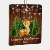 ベビーの初めてのクリスマスライトウォーターカラーディアー セラミックオーナメント (右)
