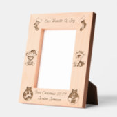 ベビーの初めてのクリスマスレーザーエッチング レーザー彫刻フレーム (左)