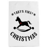 ベビーの初めてのクリスマスロッキングホース ミディアムペーパーバッグ (正面)