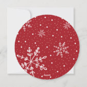 ベビーの初めてのクリスマス休日の誕生発表 シーズンカード (裏面)