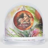 ベビーの初めてのクリスマス写真と休日の挨拶 (裏面)