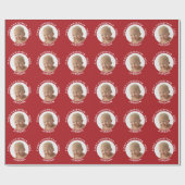 ベビーの初めてのクリスマス写真名前をカスタムすると年 ラッピングペーパー (フラット)