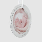 ベビーの初めてのクリスマス写真 オーナメント (正面)