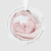 ベビーの初めてのクリスマス写真 オーナメント (裏面)