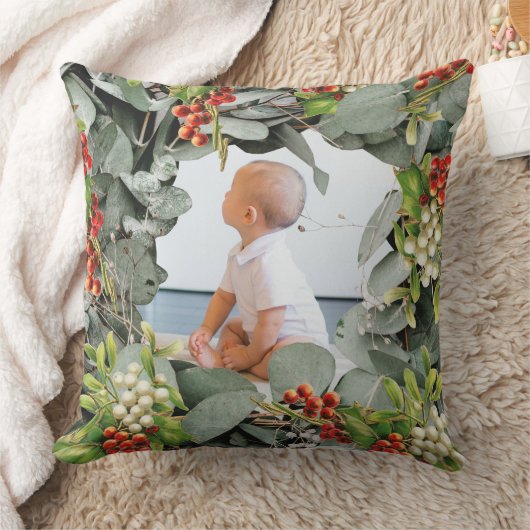 ベビーの初めてのクリスマス写真 クッション (ブランケット)