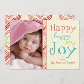 ベビーの初めてのクリスマス写真 シーズンカード (正面/裏面)