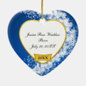 ベビーの初めてのクリスマス写真 セラミックオーナメント (裏面)