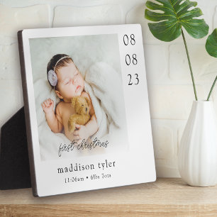 ベビーの初めてのクリスマス写真 フォトプラーク