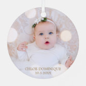 ベビーの初めてのクリスマス写真 メタルオーナメント (裏面)