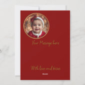 ベビーの初めてのクリスマス写真**Flat シーズンカード (裏面)