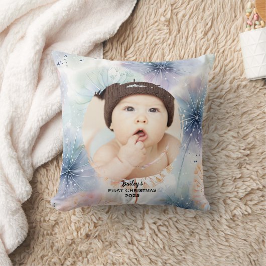 ベビーの初めてのクリスマス写真Dandelion クッション (ブランケット)