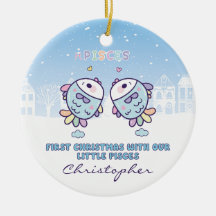 ベビーの初めてのクリスマス別〔占星術の〕十二宮図記号パーソナライズされた