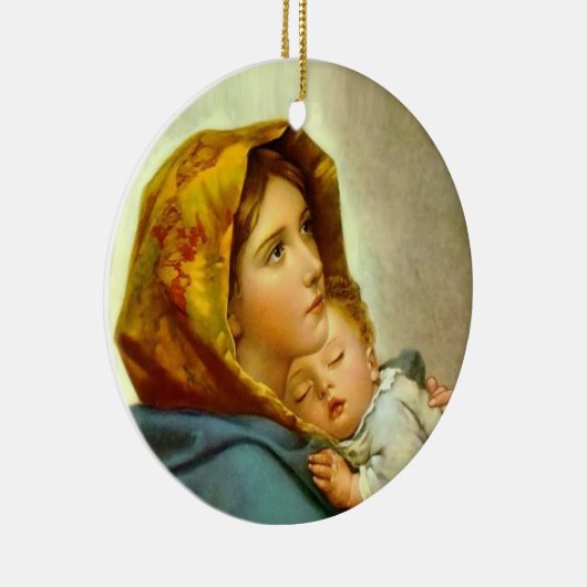 ベビーの初めてのクリスマス宗教的なクリスマス セラミックオーナメント (右)