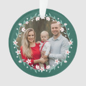 ベビーの初めてのクリスマス宗教的出生写真 オーナメント (正面)