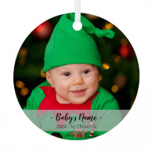 ベビーの初めてのクリスマス年フォトスクリプトテンプレート