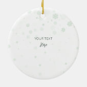 ベビーの初めてのクリスマス水彩ドラゴン名 セラミックオーナメント (裏面)