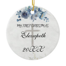 ベビーの初めてのクリスマス生まれたばかりのフォトセラミック